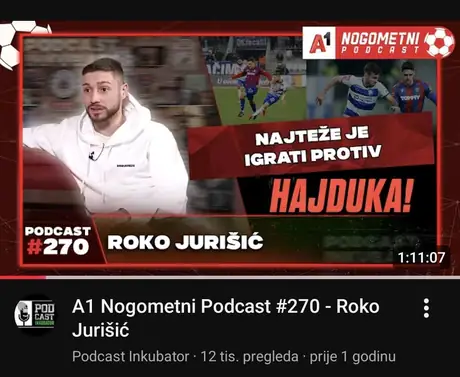 A1 Nogometni podcast: gost Roko Jurišić